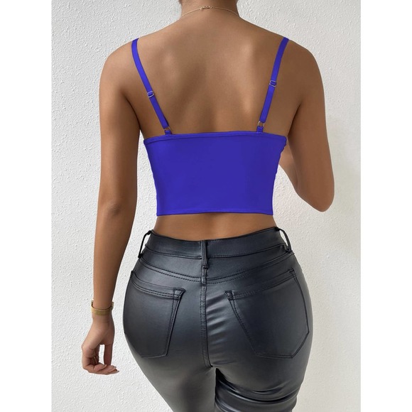 Lace Bustier Cami crop Top white - Picture 9 of 11